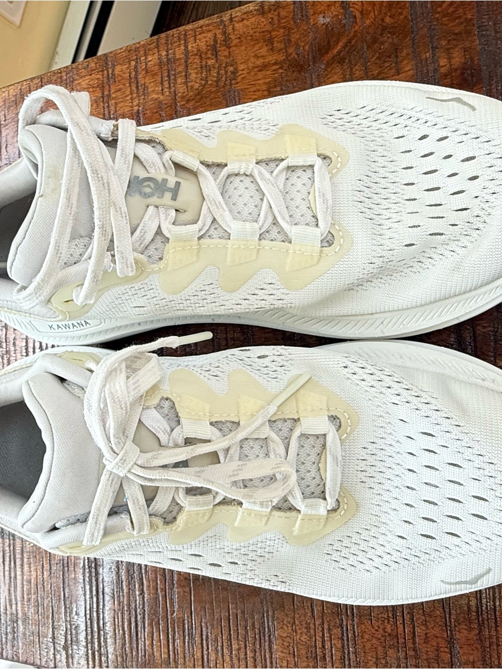 Hoka Kawana Women's White and Cream Lightweight Running walking Sneakers - Picture 8 of 8